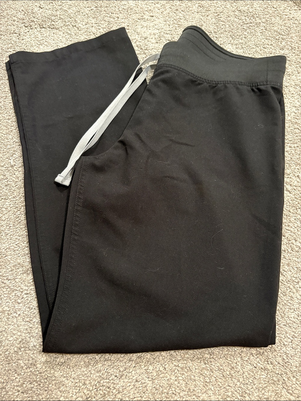 Figs Black Wide Leg Scrub Pants